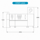 Korbdurchlaufspülmaschine CRWK3000 – 160 Körbe/h, Vorwäsche & Trocknung