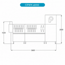 Korbdurchlaufspülmaschine CRWK4000 – 120/160/220 Körbe/h, Doppel-Nachspülung