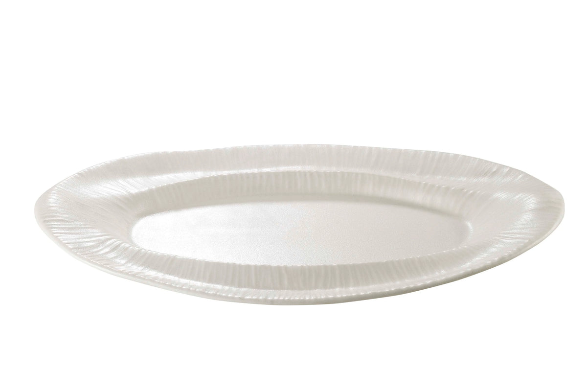 Servierplatte oval Mantra Weiß matt 41 cm